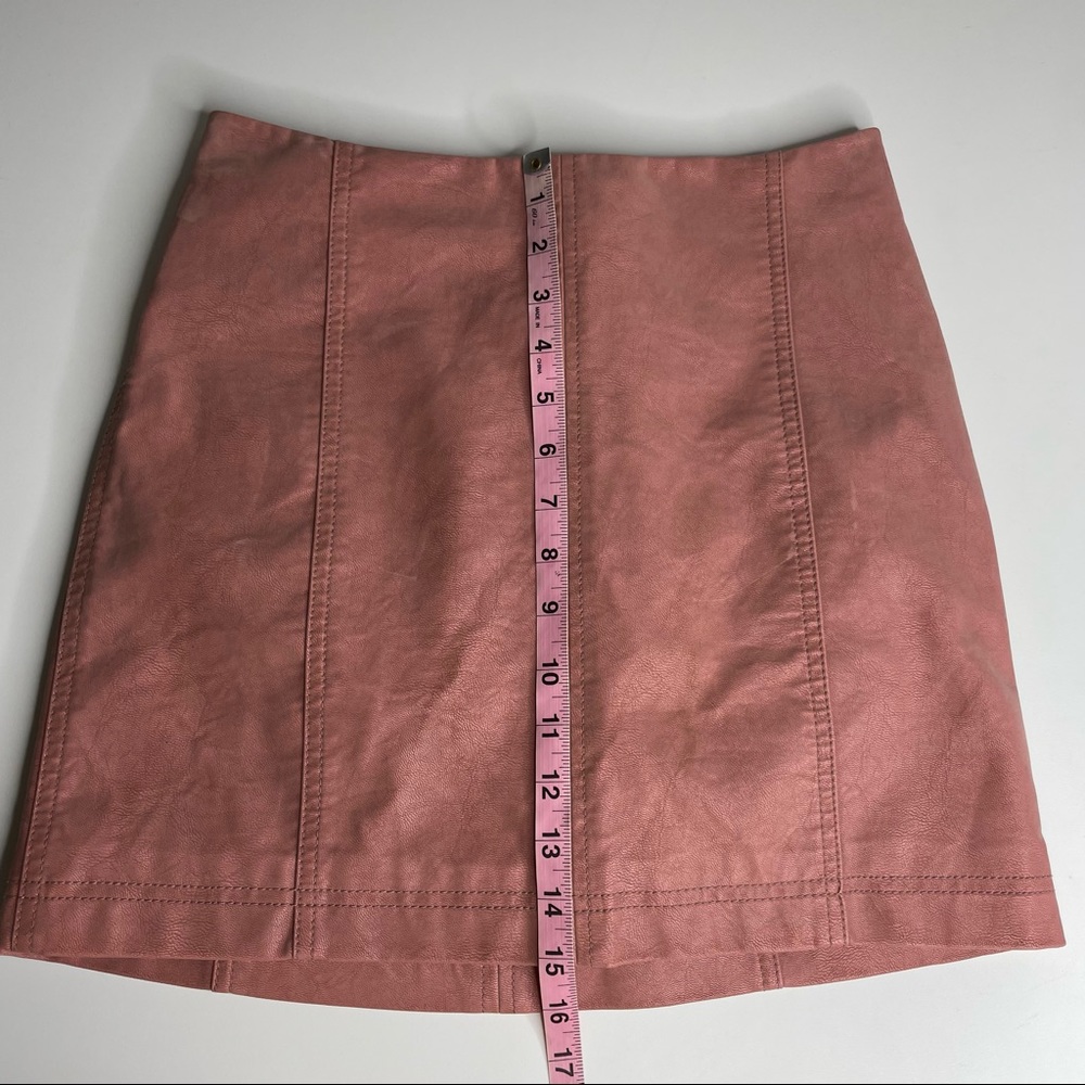Free People Modern Femme Vegan Suede Mini Skirt in Pink - Picture 8 of 9